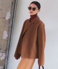 BEIGE， 【andGIRL 秋号掲載】LEMOORE / ウールリバースタンドカラーショートコート