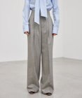BEIGE， NATION / ウールヘリンボーンタックワイドパンツ