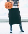 自由区 S 【洗える】リブストレッチタイト スカート