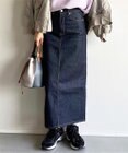 woadblue ＜坪田あさみさんコラボ＞I LINE DENIM SKIRT（RIGID BLUE）Iライン デニムスカート