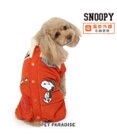 PET PARADISE スヌーピー 遠赤外線 綿入れつなぎ 小型犬