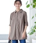 Tiaclasse 【洗える】コーデュロイシャツチュニックブラウス