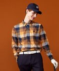 23区GOLF 【MEN】【吸水速乾・UVケア】 チェック柄プリント 長袖シャツ