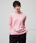 BEIGE， 【洗える】POMPE / ウールカシミヤ配色リブクルーネック