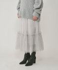 GRACE CONTINENTAL ラメチュールギャザースカート