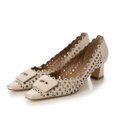 MODE ET JACOMO <MODE ET JACOMO>レーザーカットバックルモチーフパンプス