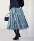 自由区 L 【洗える】フラワーペタルプリント スカート