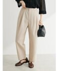 Green Parks 綿麻混タックテーパードパンツ