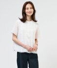 J.PRESS LADIES L 【一枚で着映え・シーンレスに活躍】シアーチェック バンドカラー カットソー