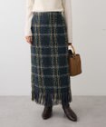 Green Parks ・ＳＵＧＡＲ　ＳＰＯＯＮ　チェックフリンジスカート