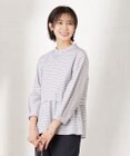 J.PRESS LADIES 【洗える】 セルロースチェック スタンドカラー ブラウス