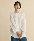 #Newans 【洗濯機可／撥水】シャーリングネック ボリュームスリーブシャツ