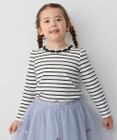 ANY KIDS リボン×ボーダー長袖Tシャツ