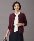 J.PRESS LADIES 【洗える】KNIT BASIC クルーネック カーディガン