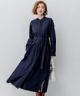 23区 【洗える】ウールストレッチツイル シャツワンピース