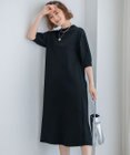 23区 L 【洗える】ヴィスコースストレッチ パフスリーブ ニットワンピース