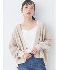 earth music&ecology ベロアモールケーブルカーディガン