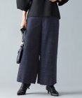 自由区 【洗える】エアリーツイードワイドクロップド パンツ