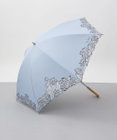 AURORA NINA RICCI （ニナリッチ)  刺しゅうオーガンジー掛け合わせ晴雨兼用パラソル（2段スライドショート傘）