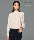 BEIGE， 【L-size】EVA / ハイネックロングスリーブブラウス