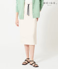 BEIGE， WALNUT / Iラインスカート