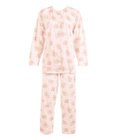 Wing 【数量限定　特別価格】 パジャマ 長袖 長ズボン 綿100% 天竺素材 やわらかな肌ざわり 前開きタイプ 丸首 花柄 EP5911 ウイング／ワコール