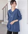 Tiaclasse L 【安田美沙子さん着用・選べる2type。洗える】もちニットチュニック