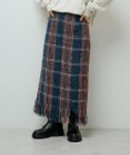 Green Parks ・ＳＵＧＡＲ　ＳＰＯＯＮ　チェックフリンジスカート