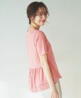Feroux 【UVケア】バックペプラムチュニック Tシャツ