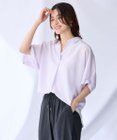 ANY 【新色追加】スキッパーネック袖タックブラウス