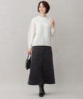 自由区 【洗える】リブレスコール ロングスカート