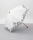 AURORA NINA RICCI （ニナリッチ)  刺しゅうオーガンジー掛け合わせ晴雨兼用パラソル（2段スライドショート傘）