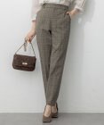 23区 L 【洗える】ドライ2WAYストレッチ チェック テーパード パンツ