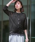 23区 L 【WEB&一部店舗限定カラーあり】シャイニーシアー フラップポケット カーディガン