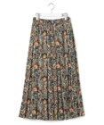 J.PRESS YORK STREET 【WOMEN】ペイズリーワイドプリーツ スカート
