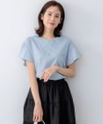 組曲 【WEB限定】プレーティング天竺フリルスリーブ Tシャツ
