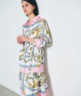 GRACE CONTINENTAL スカーフプリントシャツドレス
