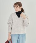 Green Parks 毛ふきシャギーＶネックカーディガン