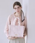 Maison de FLEUR 桜フリルハンドルスクエアトートSバッグ