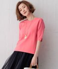 23区 L 【洗える】コンフォートストレッチ 5分袖 ニット