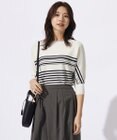 J.PRESS LADIES 【WEB限定カラーあり・洗える】LINKS DOLMAN ホールガーメント ランダムボーダー ニット