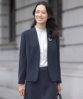 J.PRESS LADIES S 【WEB限定カラーあり・洗える】セラテリーダブルクロス ノーカラー ジャケット