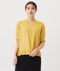 J.PRESS LADIES 【洗える】COTTON LINEN Vネック ニット