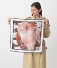 MOONBAT 【WEB限定】PAUL & JOE ACCESSOIRES シルクツイル キャットコラージュスカーフ 58×58cm