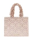Maison de FLEUR チュールフラワーフリルスクエアトートバッグ