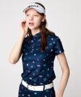 23区GOLF 【WOMEN】【UVケア/吸水速乾】マルチステッカープリント ポロシャツ