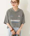 AMERICAN HOLIC ピグメントレーシングプリントTシャツ