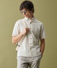 JOSEPH ABBOUD 【清涼・リネンブレンド】コットンリネン ボイルフラワープリント 半袖シャツ