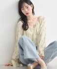 earth music&ecology ナローリボンくしゅくしゅギャザーブラウス