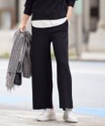 自由区 S 【セットアップ対応・洗える】レーヨンストレッチニットワイド パンツ